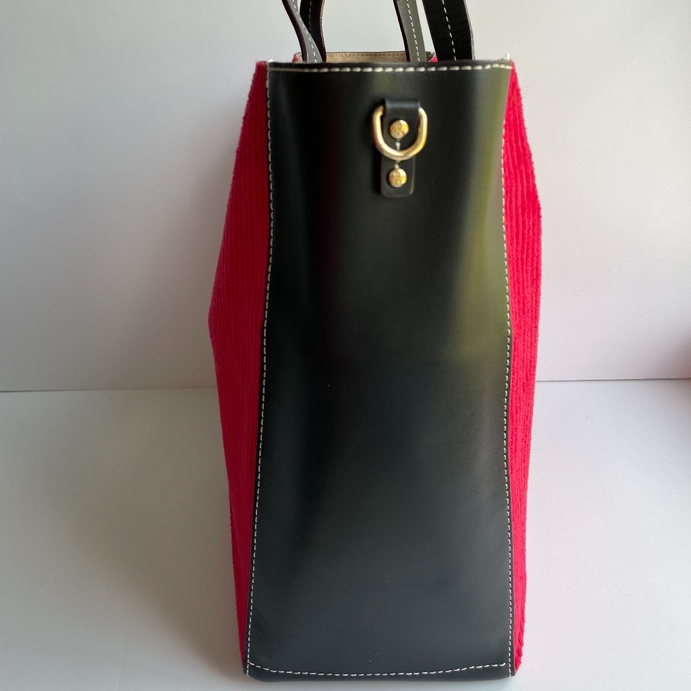 Frances Valentine Red and Black Tote Bag - Picture 3 of 6